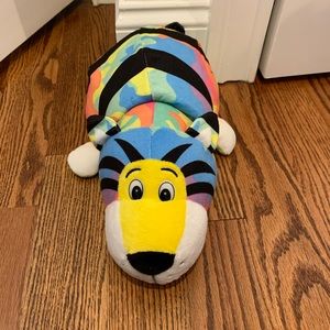 16" Plush 2 in 1 Pillow - Rainbow Tiger Transforming to Turtle